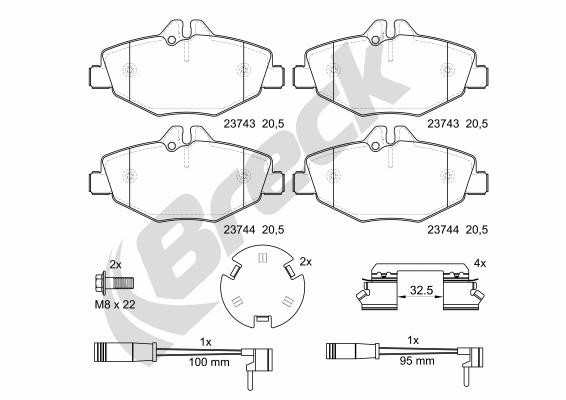 BRECK Bremsbelagsatz, Scheibenbremse